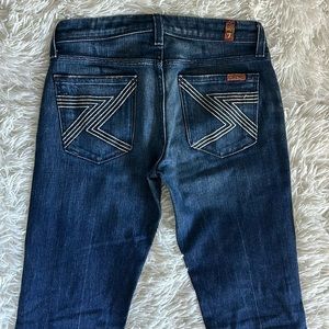 7 FAMK Dojo Dark Washed Jeans (full length) Size 26